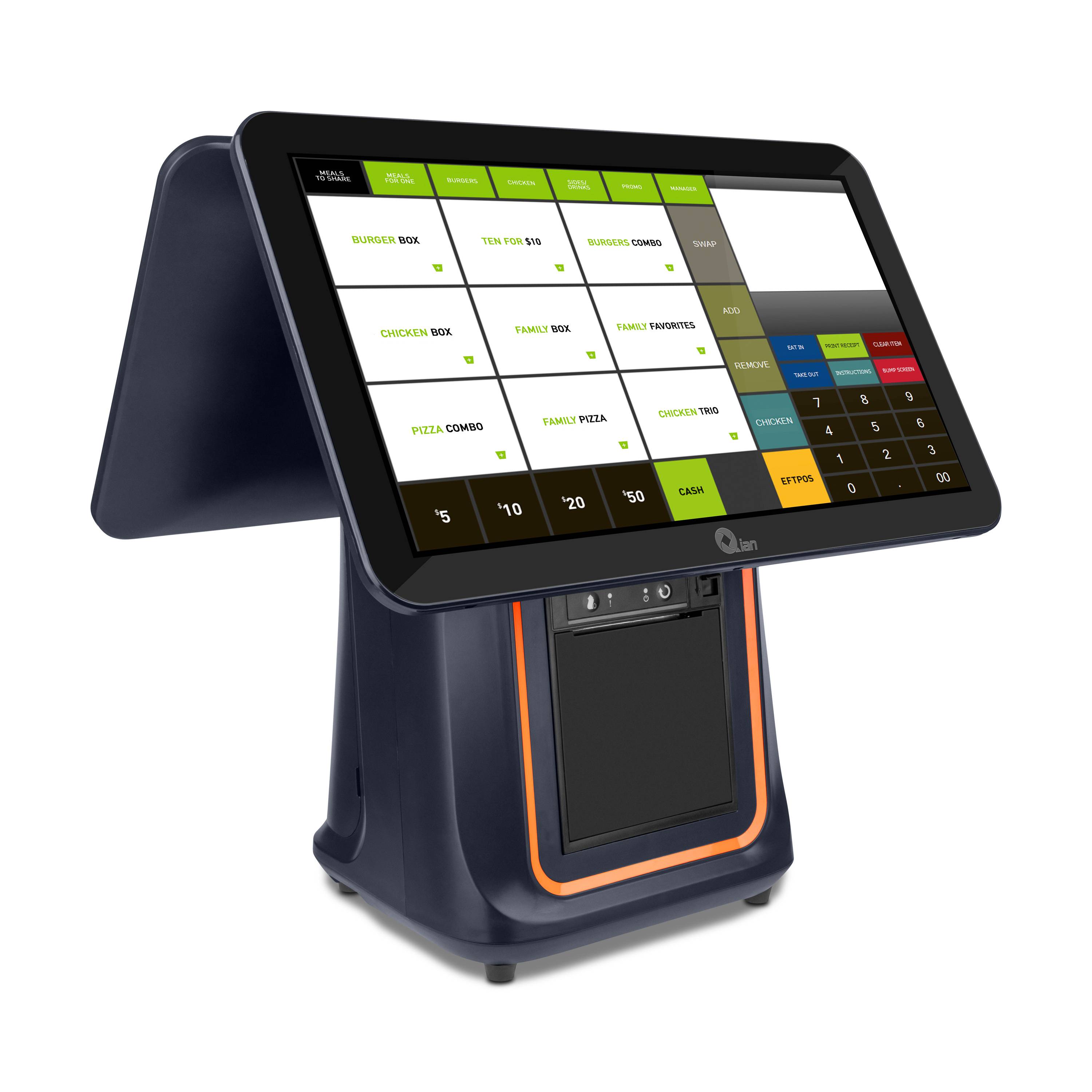 Todo en uno  QIAN con lector de barra 2D - pantalla táctil 15.6 pulgadas, impresora térmica integrada Todo en uno  QIAN con lector de barra 2D - pantalla táctil 15.6 pulgadas, impresora térmica integrada